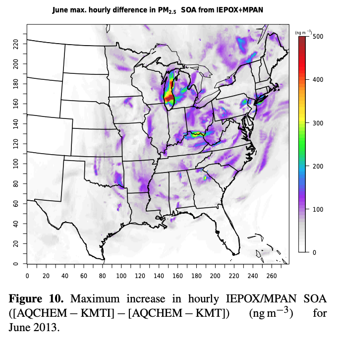 graphic of united states east coast heat levels