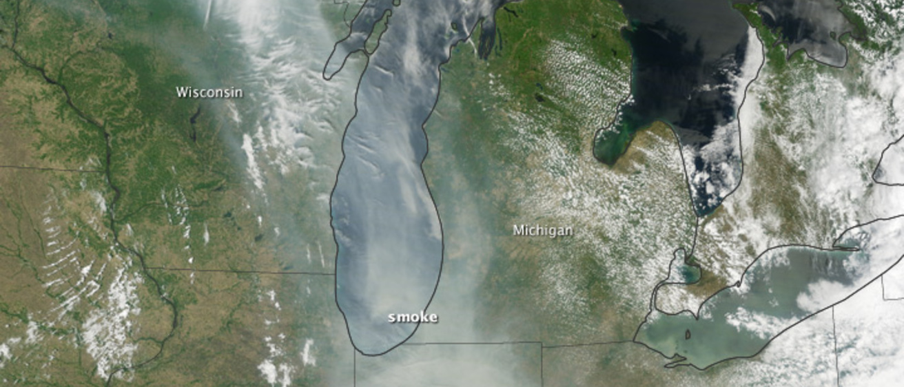 Smoke over the US